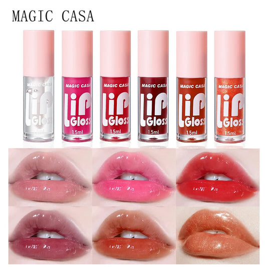 MAGIC CASA 6pcs Hydrating Jelly Lip Oil Set – Moisturizing & Glossy Lip Care