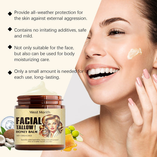 Beef Tallow Face Cream – Natural Deep Moisturizer for Dry & Sensitive Skin