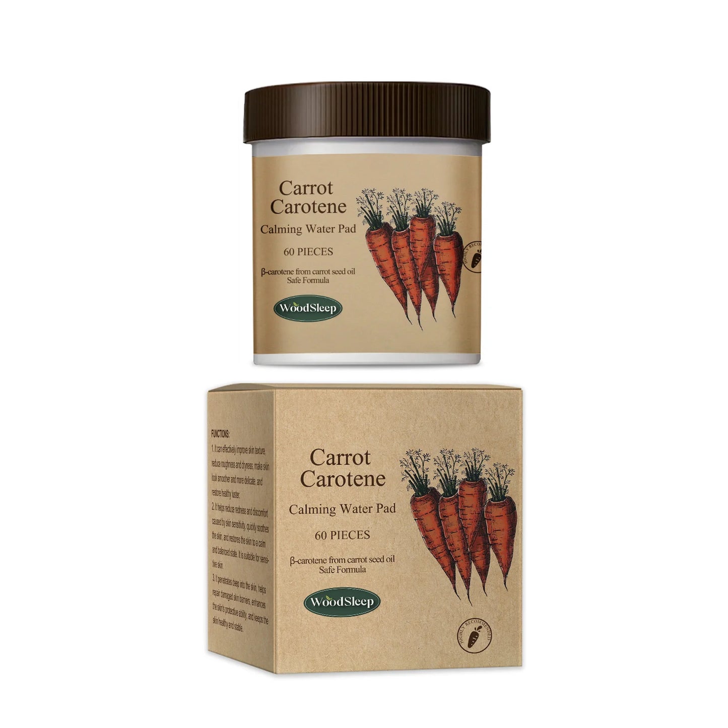 Carotenoid Calming Toner Pads – Soothing & Antioxidant Skin Care Pads
