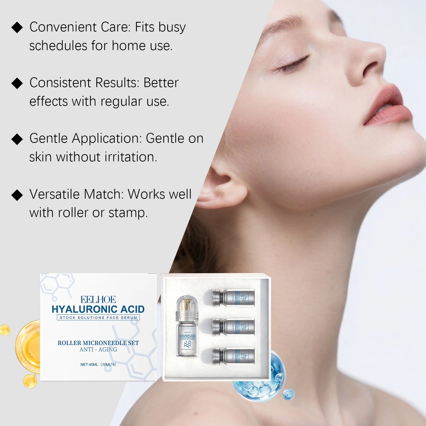 Niacinamide Microneedle Facial Serum Kit 0.25mm – Pore Minimizing & Brightening Serum