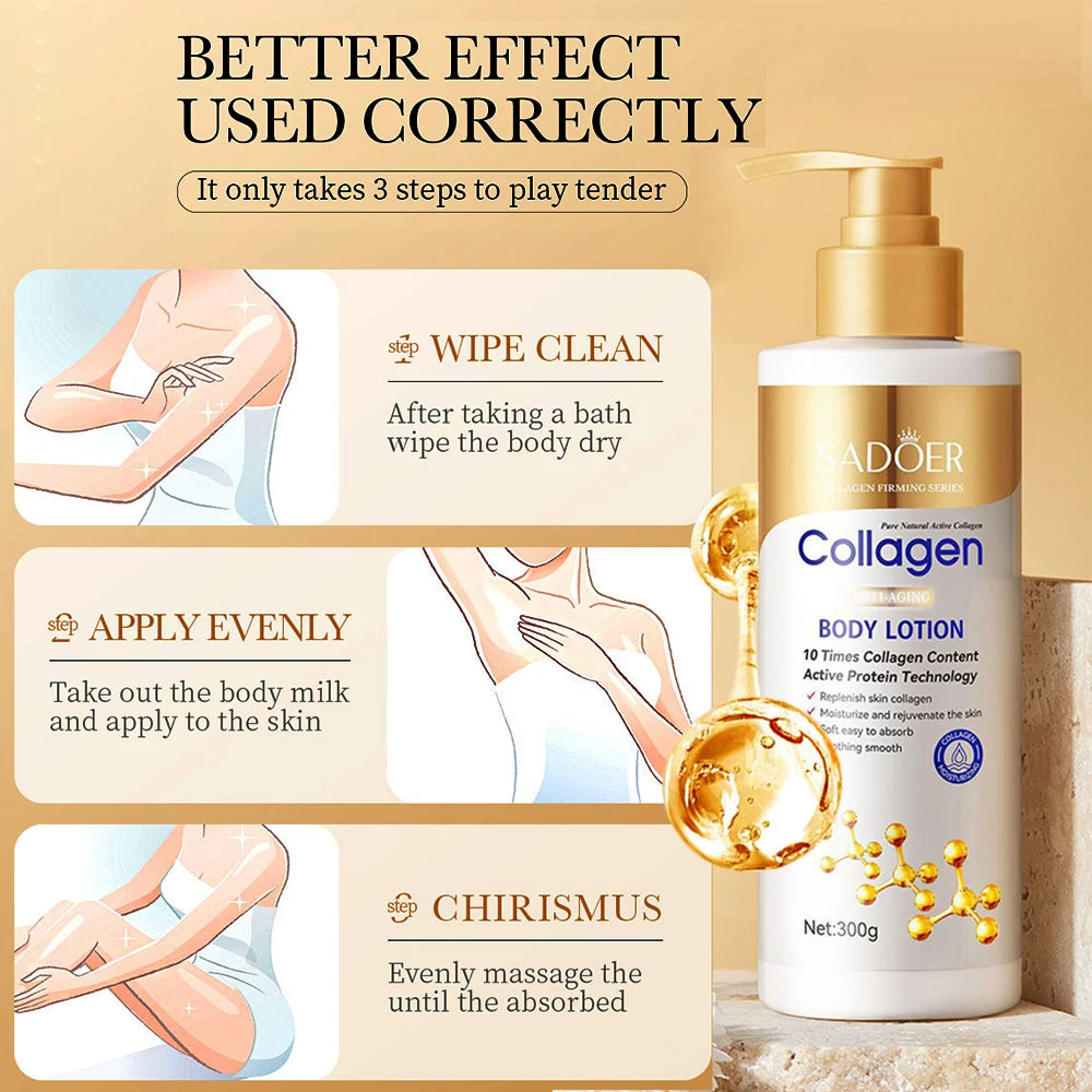 Collagen Body Lotion – Firming & Deep Hydration Body Moisturizer for Smooth Skin