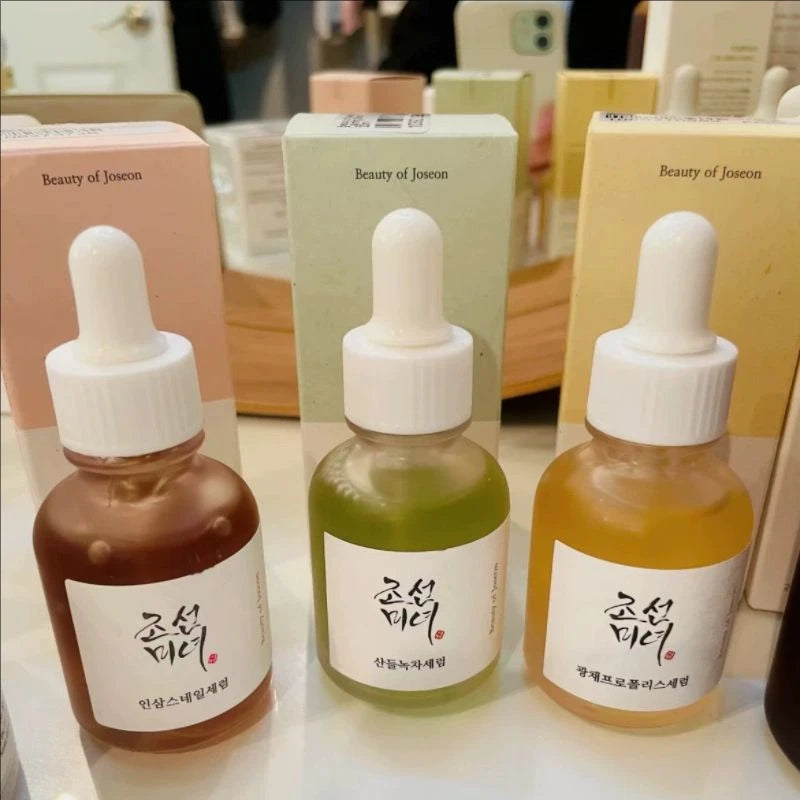 Korean Glow Revive Facial Serum – Hydrating, Calming & Brightening | Green Tea, Niacinamide & Snail Mucin