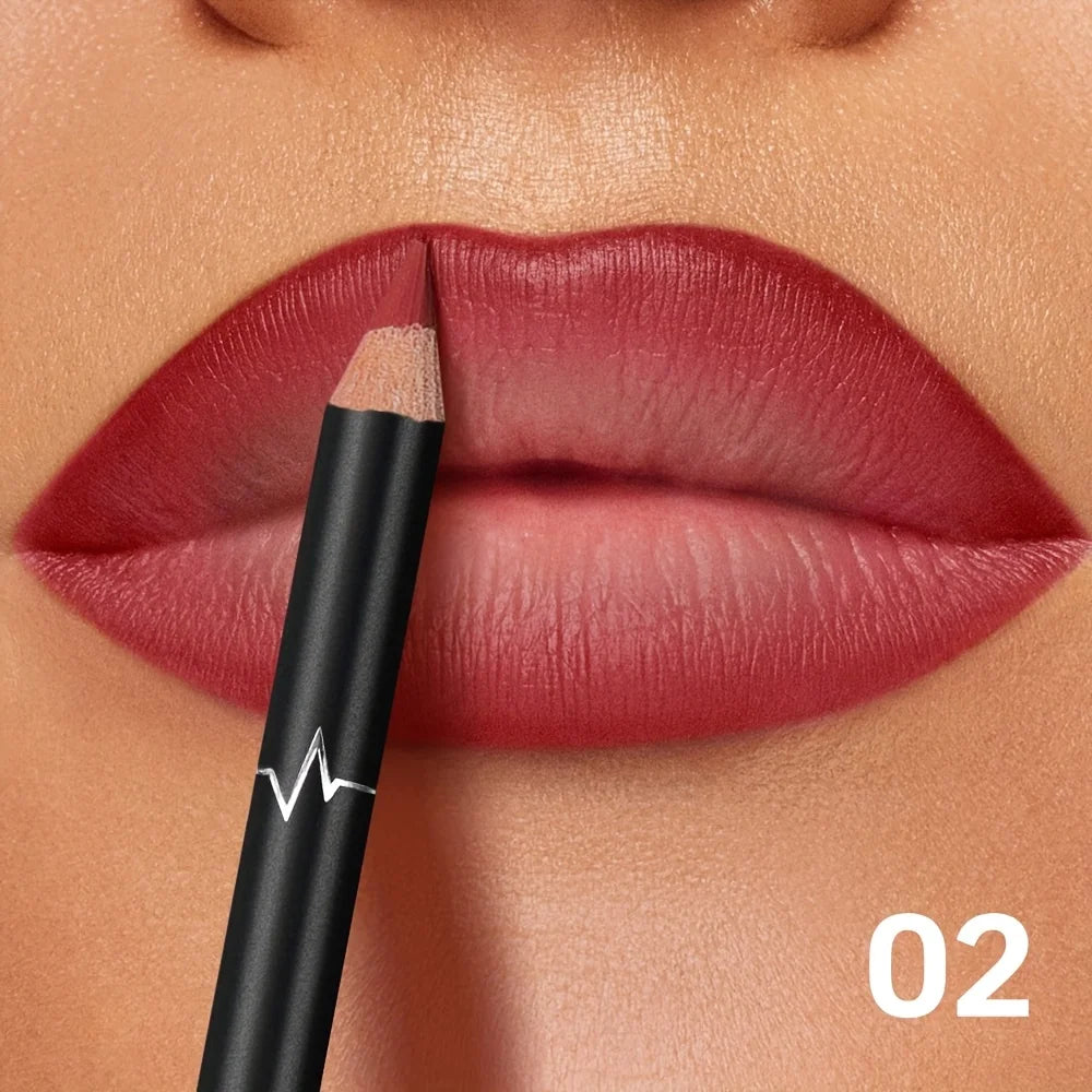 Pudaier 6-Color Waterproof Matte Lip Liner – Long-Lasting Non-Transfer Formula, 6 Versatile Shades