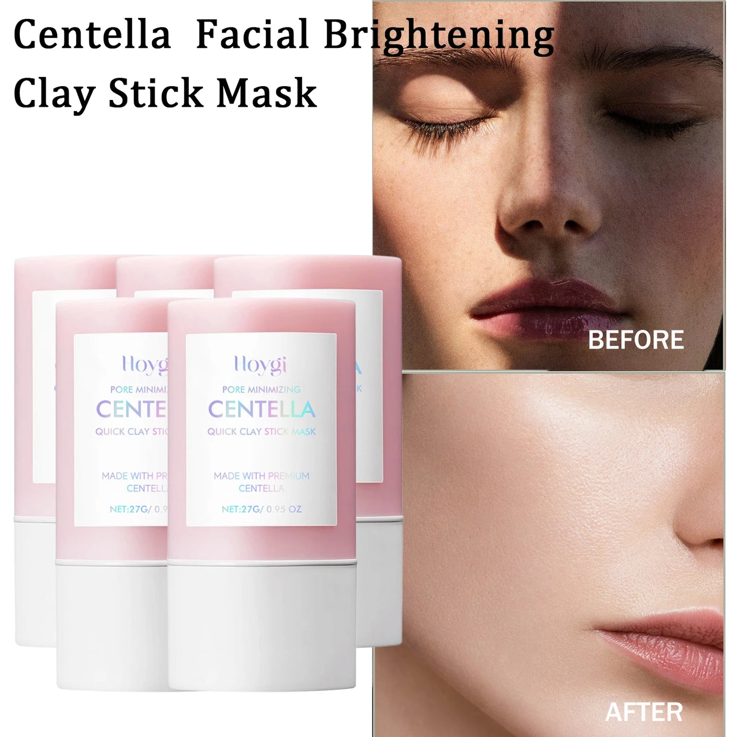 Centella Clay Stick Mask 27g – Pore Minimizing & Brightening Facial Mask for Hydrating Soothing Skin Care