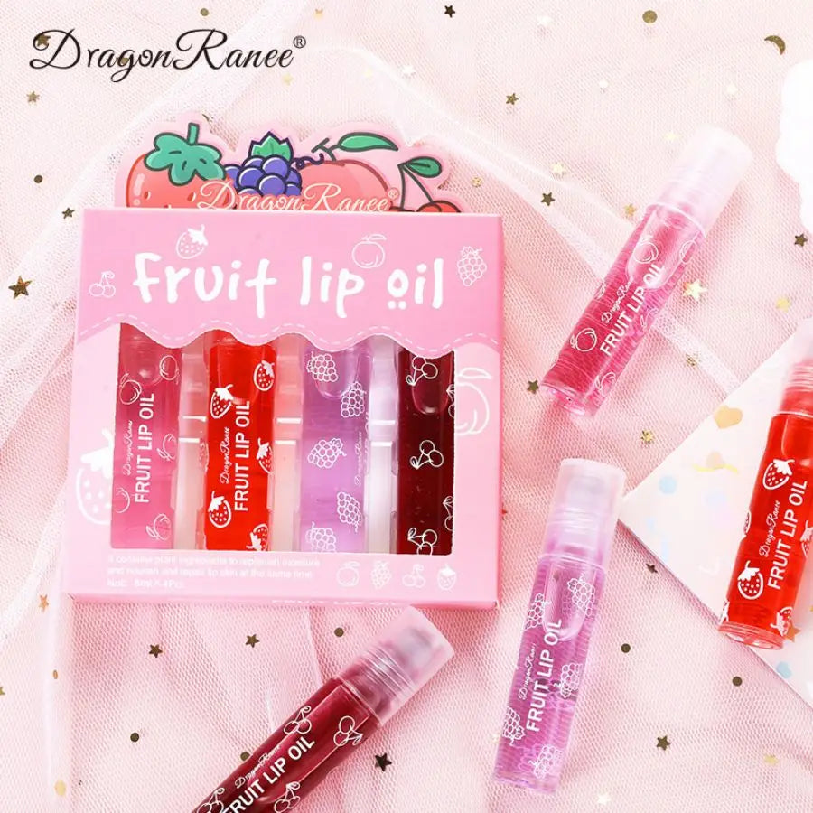Rolling Bead Lip Oil Set of Four – Hydrating Glossy Lip Oil Collection