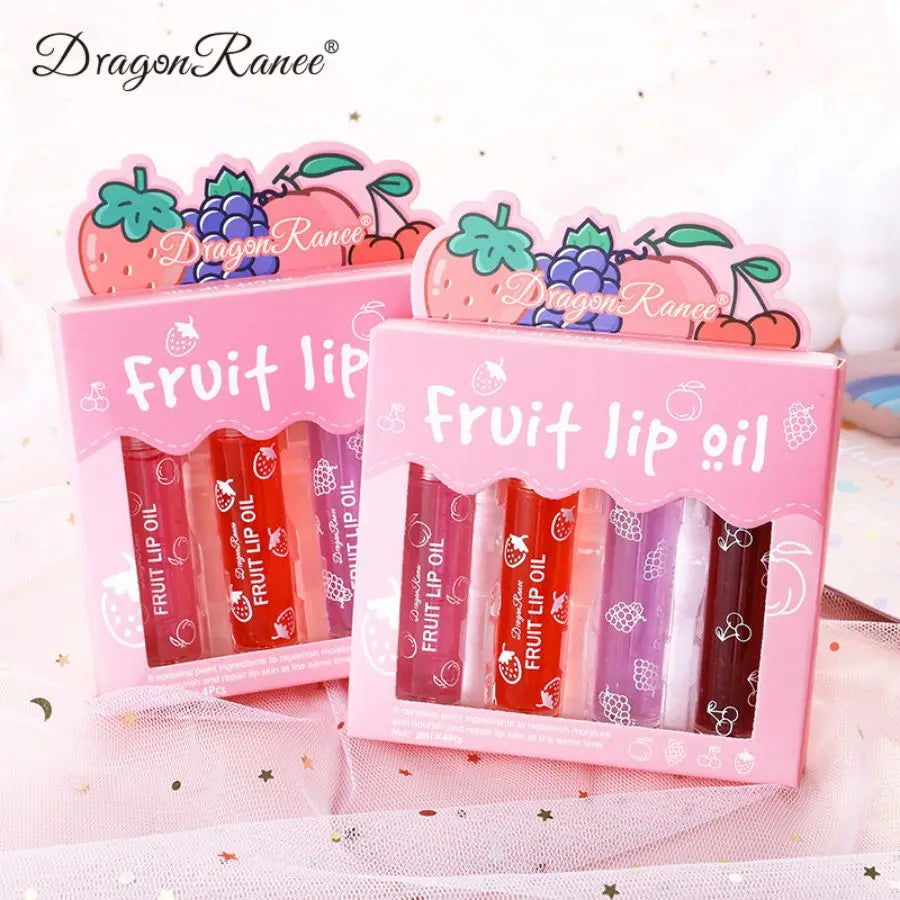 Rolling Bead Lip Oil Set of Four – Hydrating Glossy Lip Oil Collection
