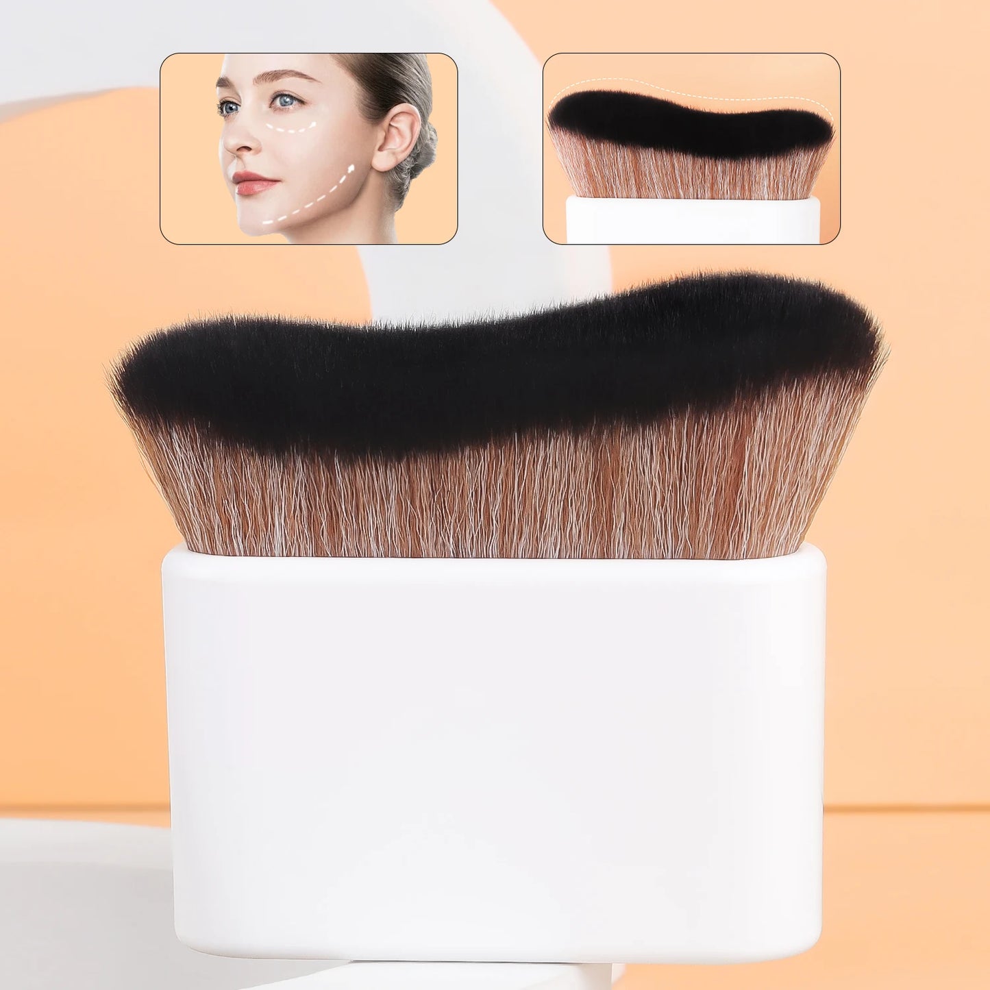 Foundation Brush – Professional Flat Brush for Flawless Liquid & Cream Foundation