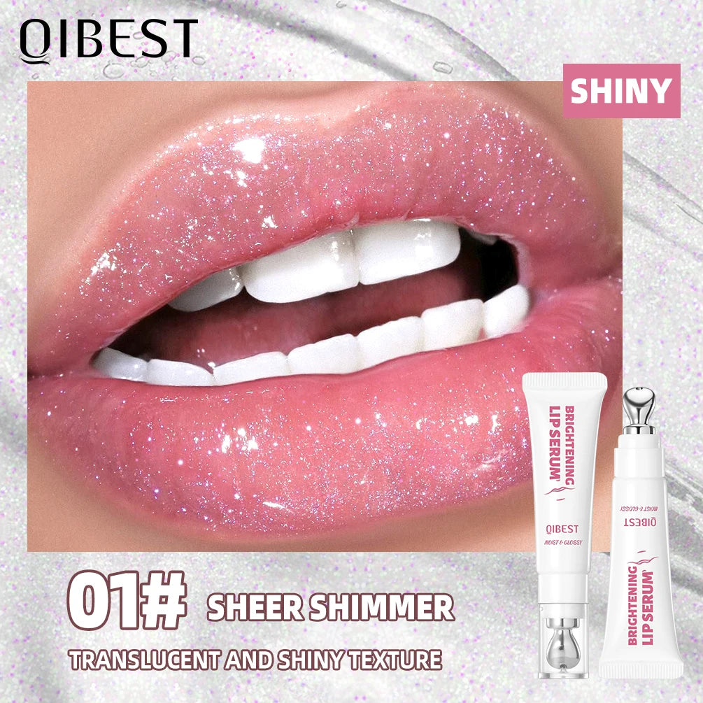 QIBEST Mirror Pearl Lip Gloss – High-Shine Plumping Glossy Lip Color for Fuller Lips