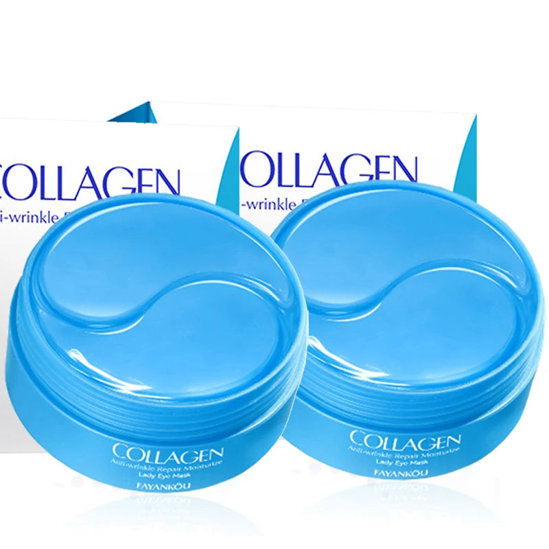 60pcs Crystal Collagen Eye Mask – Anti-Aging & Hydrating Under Eye Patches