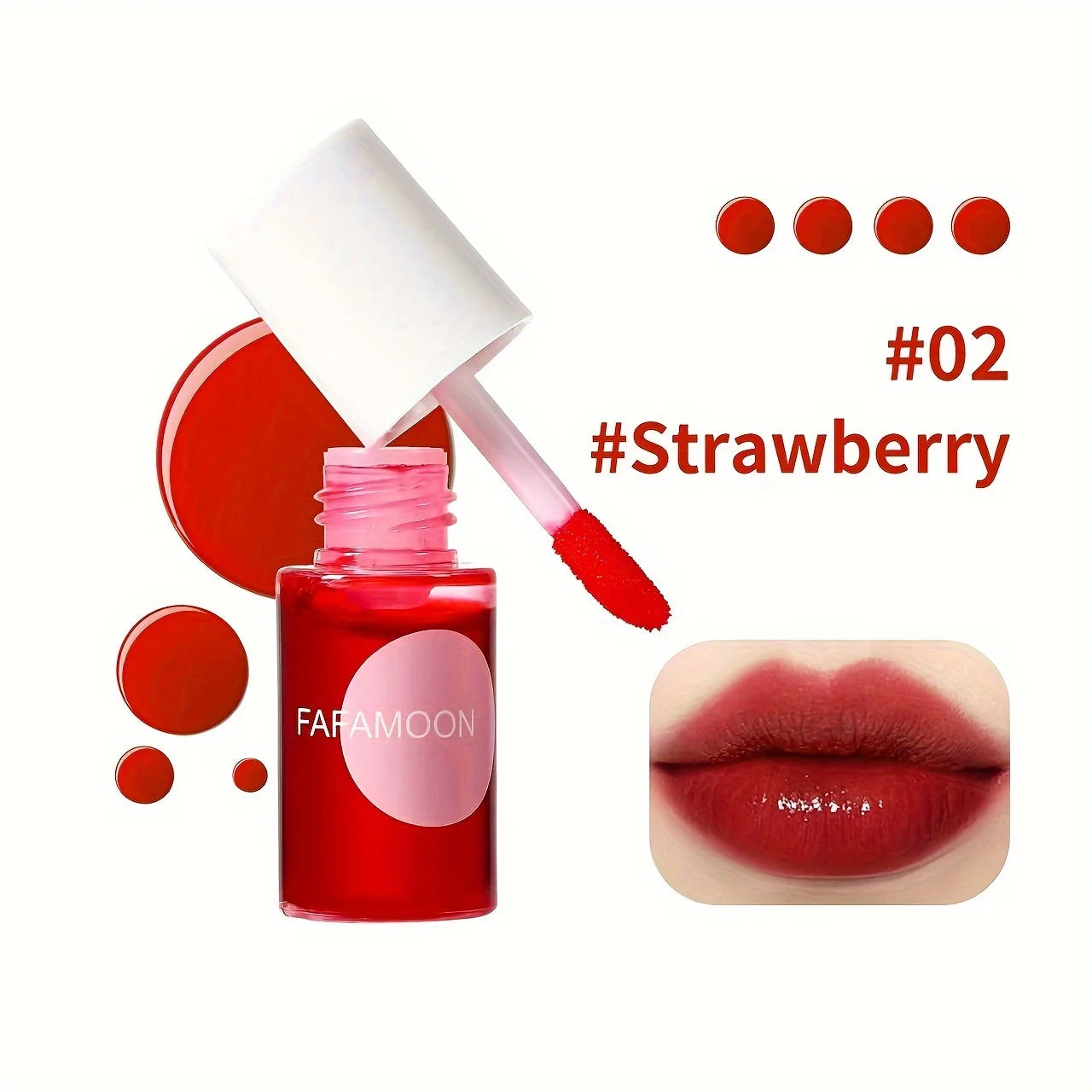 4 Color Fruity Lip Tint Water Gloss Tint – Hydrating Glossy Lip Color Set