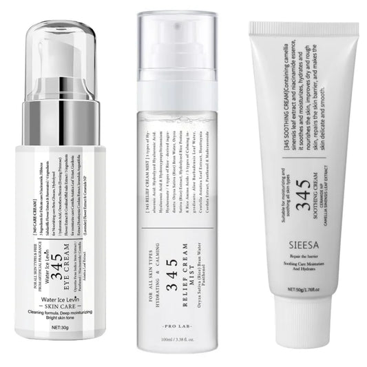 345 Relief Face Cream Recovery Set – PDRN Niacinamide Hydration & Soothing Skin Care Kit for Dry Skin