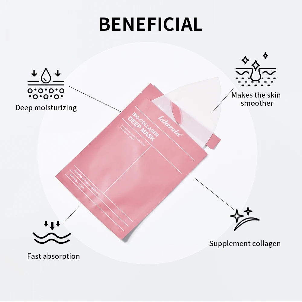 Bio-Collagen Deep Face Mask – Overnight Hydrating Mask for Pore Shrinking & Brightening