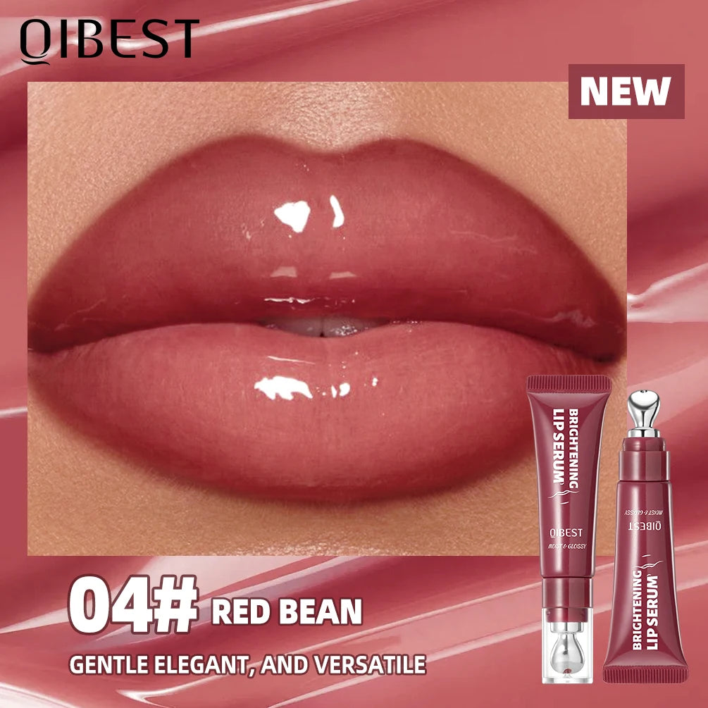 QIBEST Mirror Pearl Lip Gloss – High-Shine Plumping Glossy Lip Color for Fuller Lips