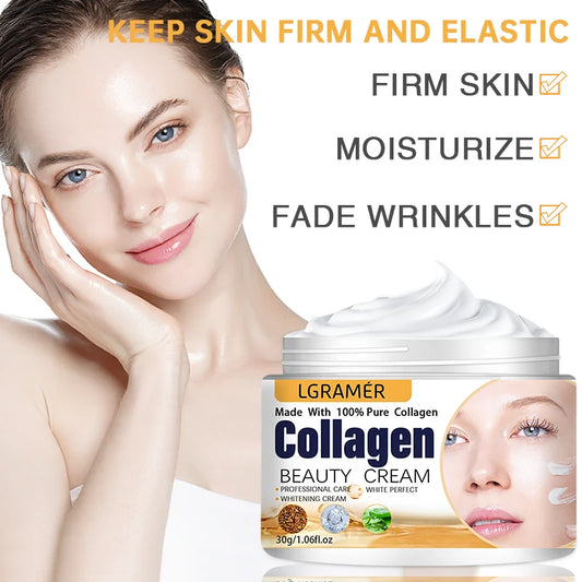 Anti-Wrinkle Collagen Boost Cream – Korean Essence Eye & Face Moisturizer for Firming, Lifting & Nourishing Skin