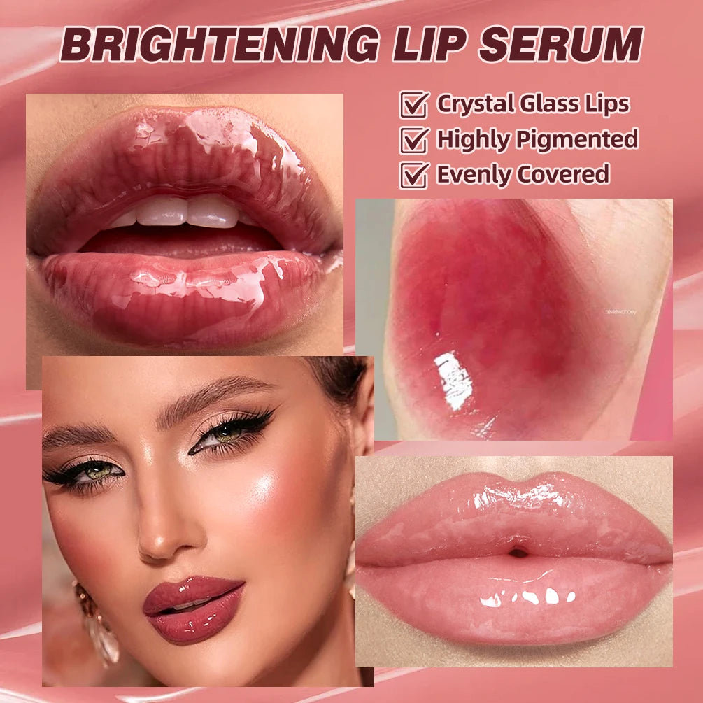 QIBEST Mirror Pearl Lip Gloss – High-Shine Plumping Glossy Lip Color for Fuller Lips