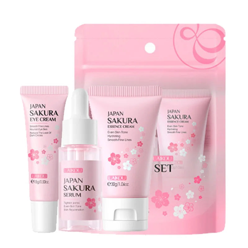 LAIKOU Vitamin C Skincare Set 3pcs – Brightening Face Wash, Serum & Moisturizer