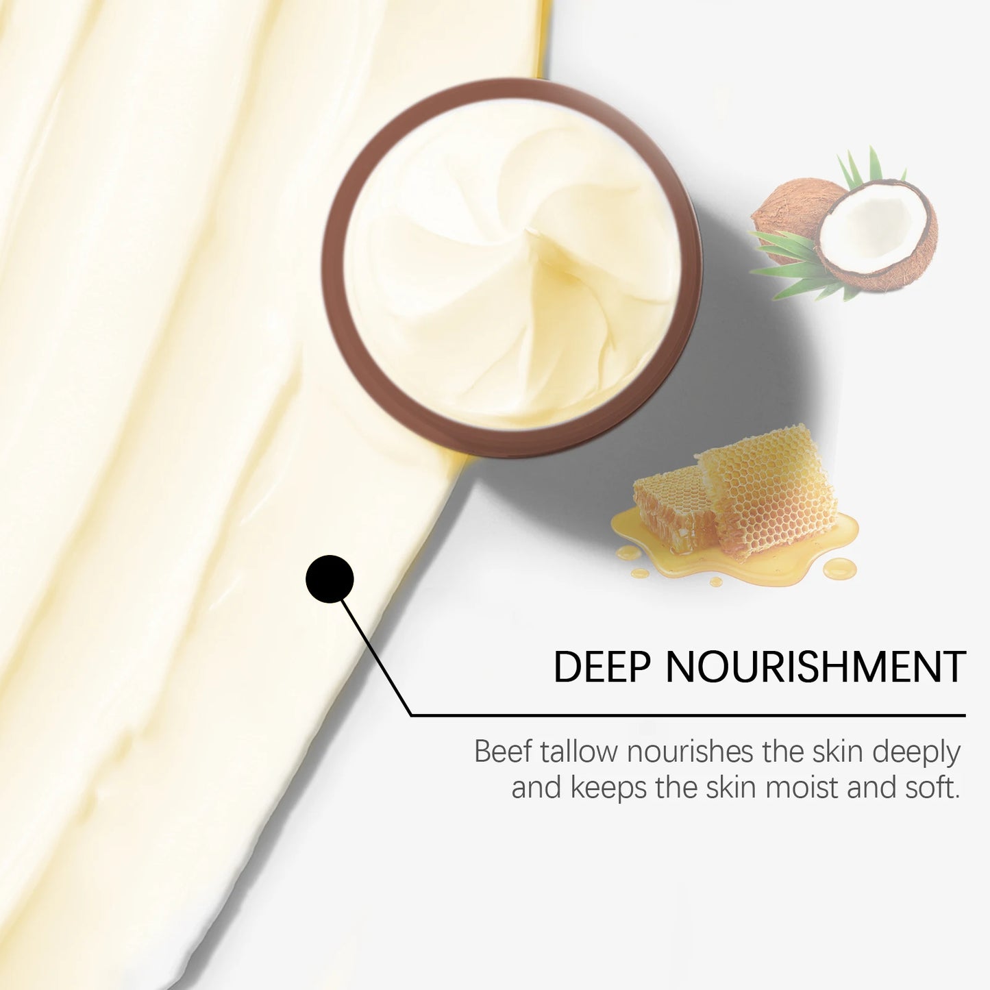 Beef Tallow Face Cream – Natural Deep Moisturizer for Dry & Sensitive Skin