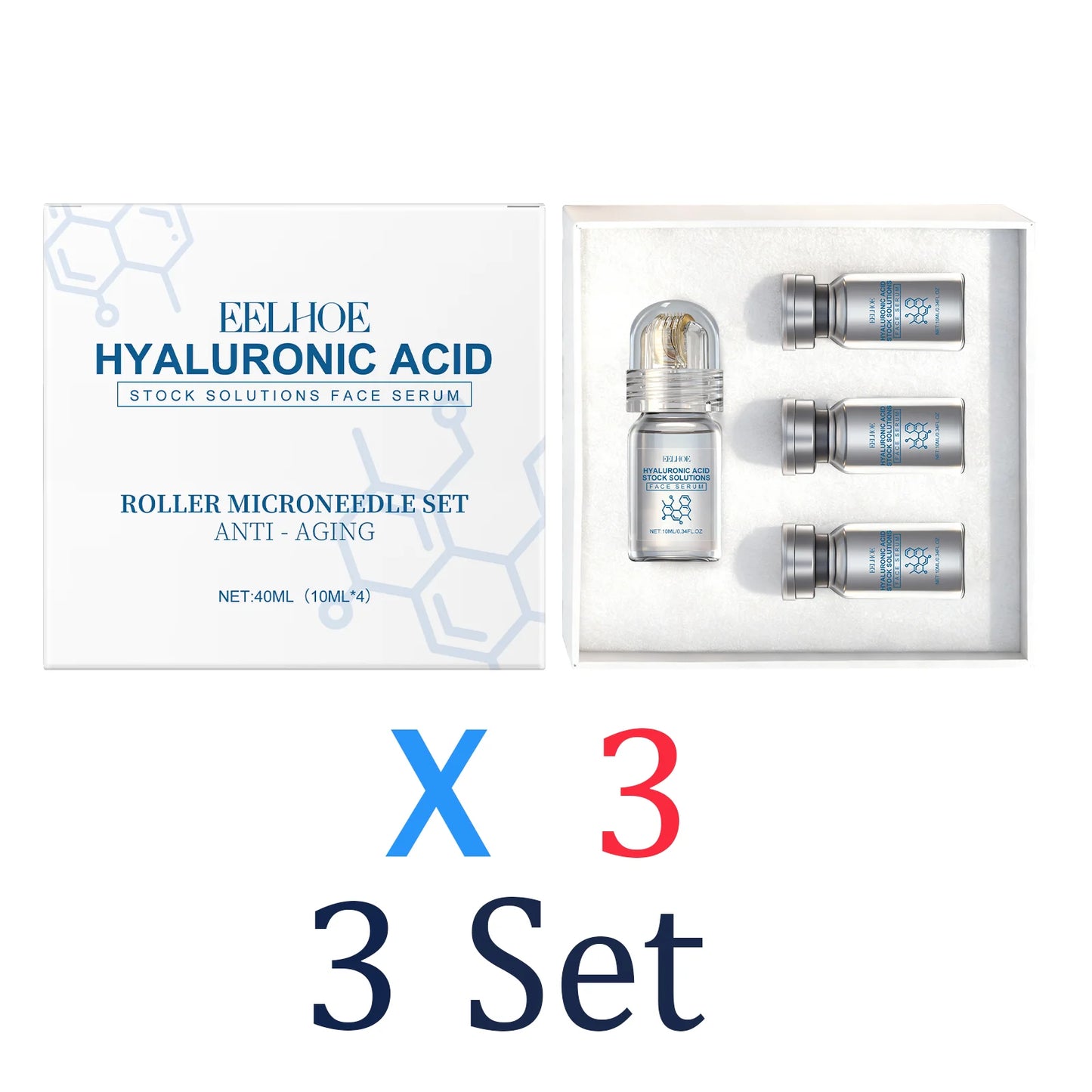Niacinamide Microneedle Facial Serum Kit 0.25mm – Pore Minimizing & Brightening Serum