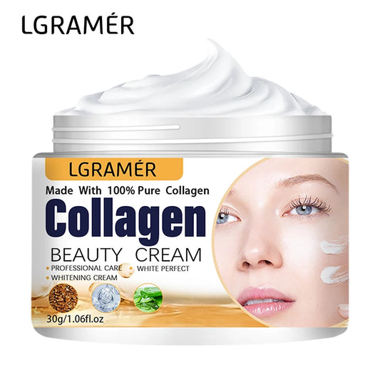 Anti-Wrinkle Collagen Boost Cream – Korean Essence Eye & Face Moisturizer for Firming, Lifting & Nourishing Skin