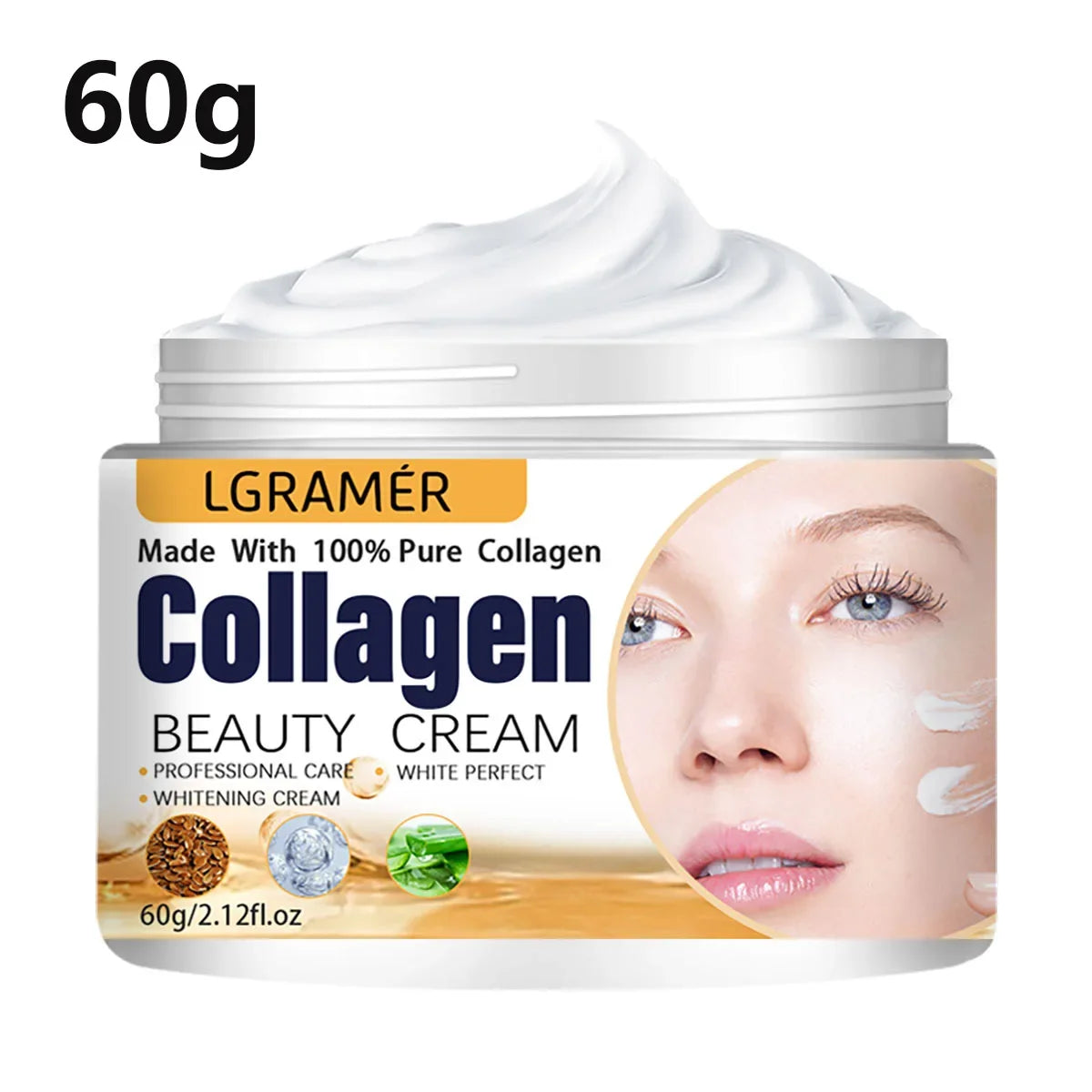 Anti-Wrinkle Collagen Boost Cream – Korean Essence Eye & Face Moisturizer for Firming, Lifting & Nourishing Skin