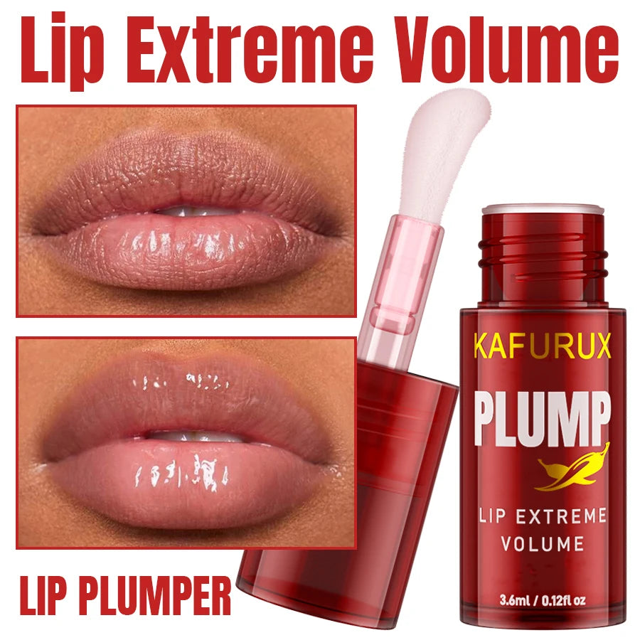 Lip Plump Long Lasting Lip Oil – Volumising Essence Oil & Lip Gloss Serum for Fuller Lips