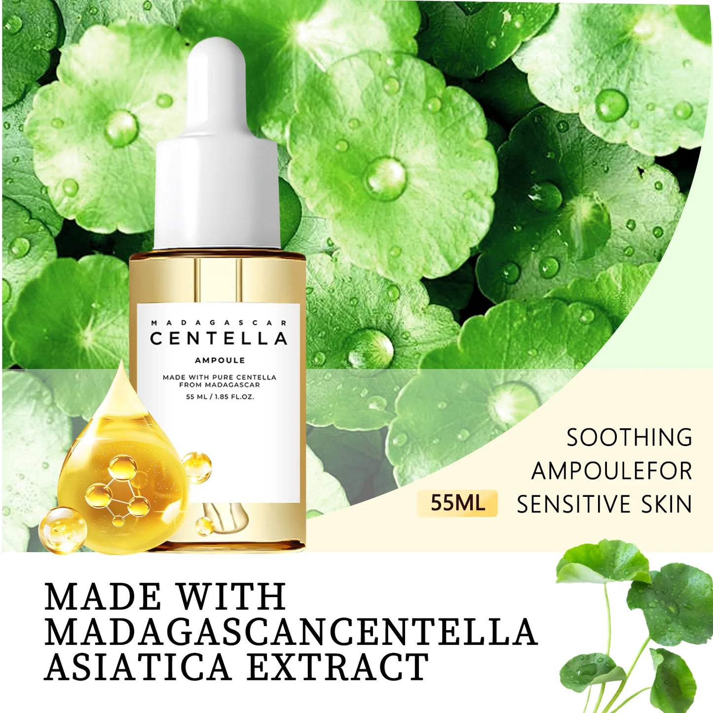 Madagascar Centella Asiatica Serum 55ml – Soothing & Repairing Face Serum