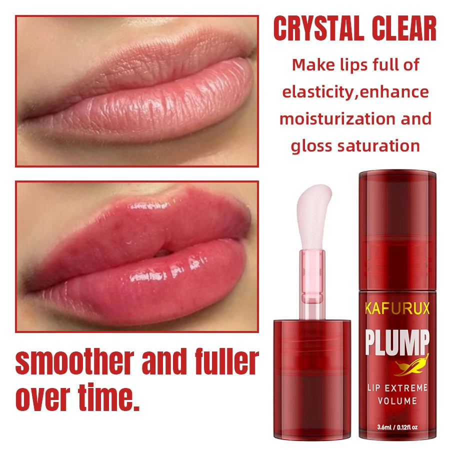 Lip Plump Long Lasting Lip Oil – Volumising Essence Oil & Lip Gloss Serum for Fuller Lips