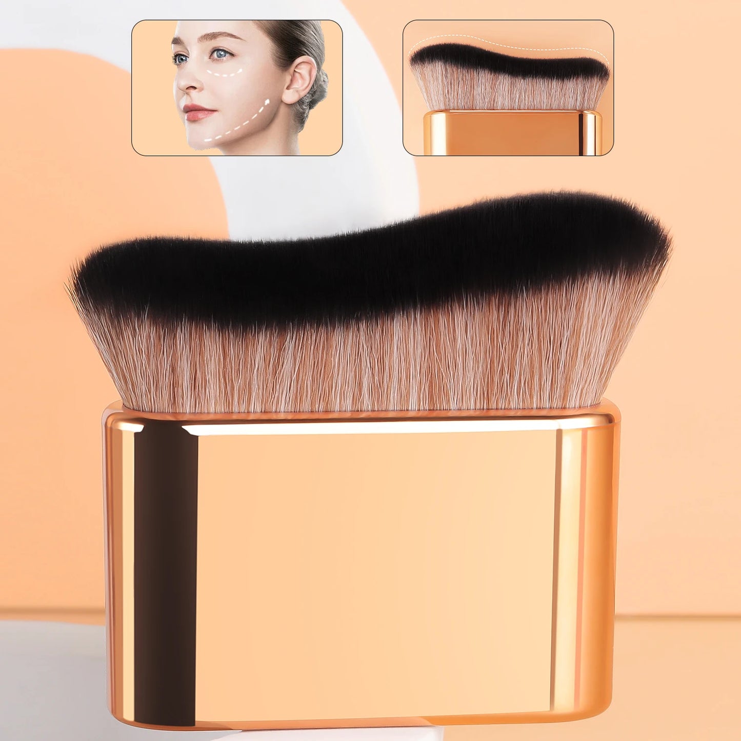 Foundation Brush – Professional Flat Brush for Flawless Liquid & Cream Foundation