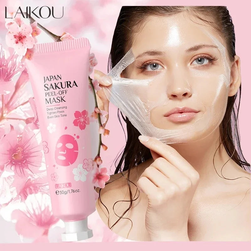 LAIKOU 24K Gold Sakura Peeling Face Mask – Brightening & Anti-Aging Peel-Off Mask