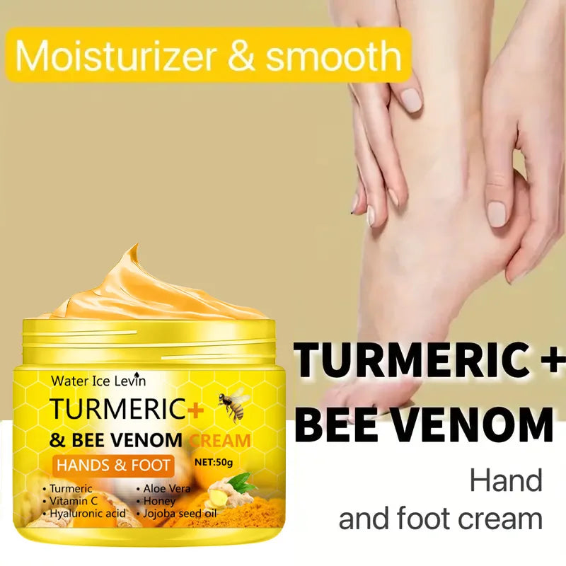 Turmeric Bee Venom Foot Cream – Anti-Crack & Deep Moisturizing Heel Repair