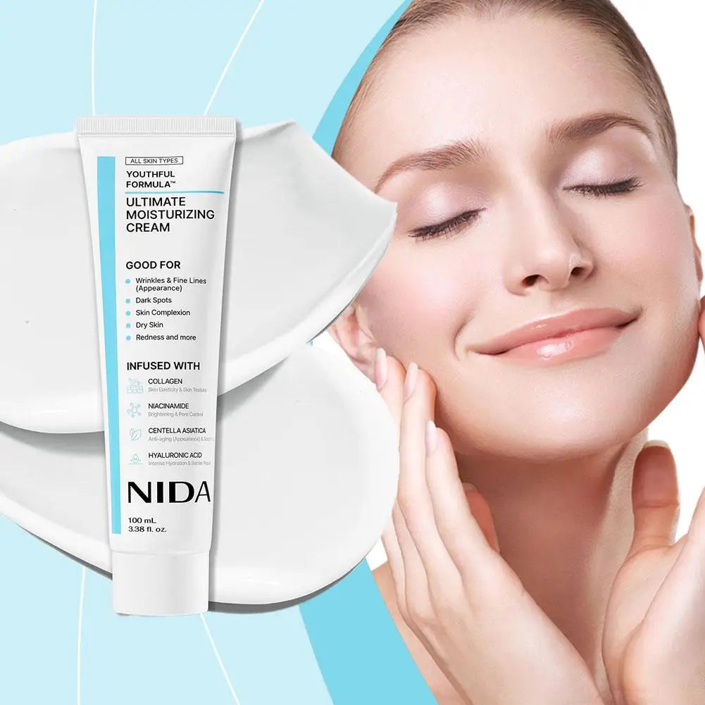 NIDA Moisturizing Cream - Anti-Aging, Redness Relief & Pore Minimizer Skin Care