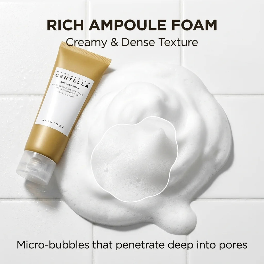 SKIN1004 Madagascar Centella Ampoule Foam – Gentle Korean Facial Cleanser for Soft Hydrated Skin