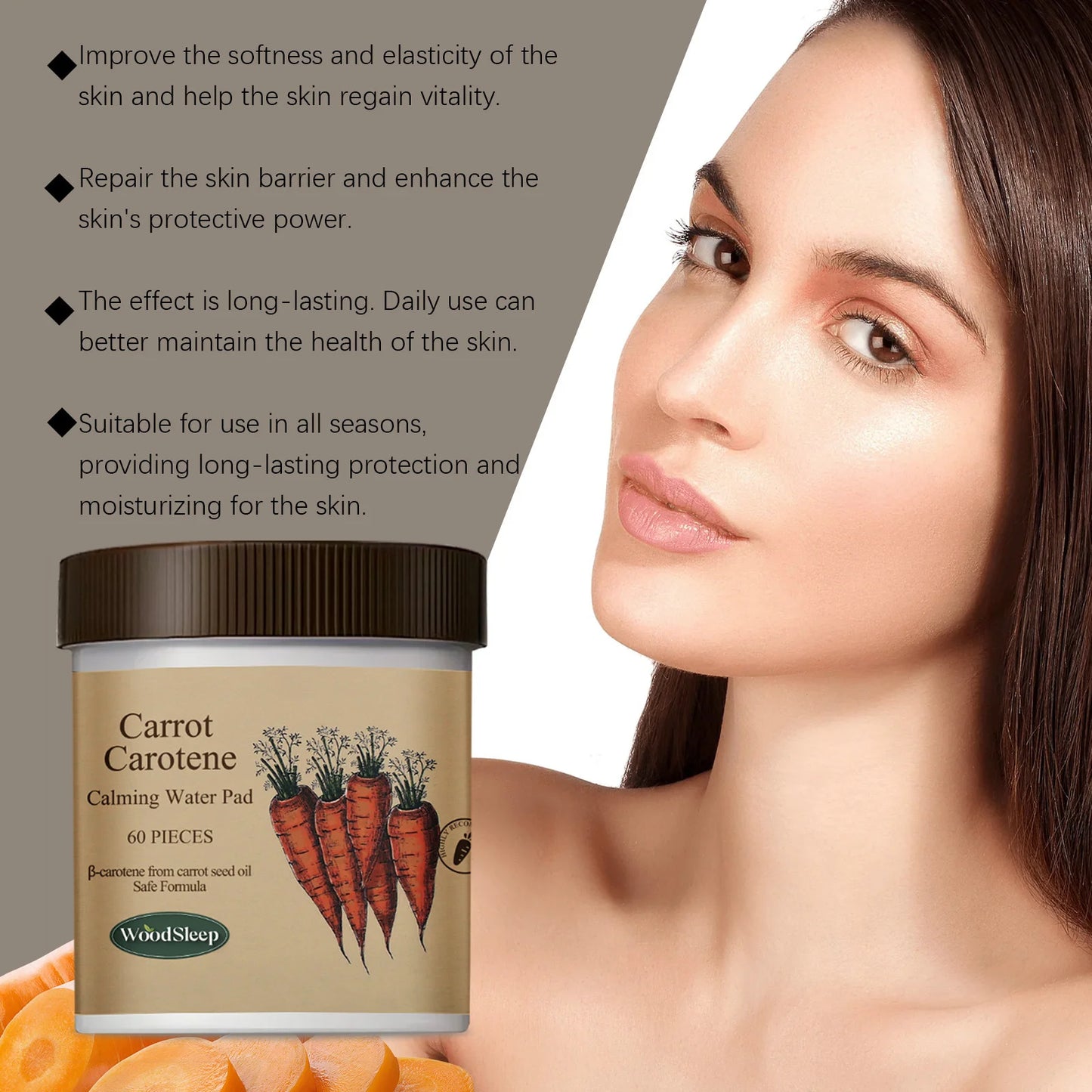 Carotenoid Calming Toner Pads – Soothing & Antioxidant Skin Care Pads