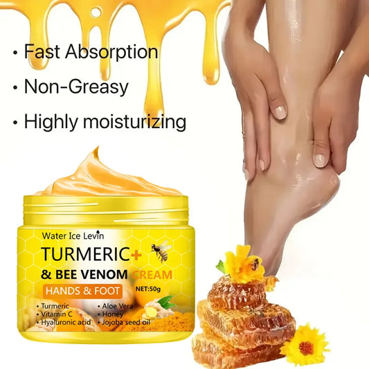 Turmeric Bee Venom Foot Cream – Anti-Crack & Deep Moisturizing Heel Repair