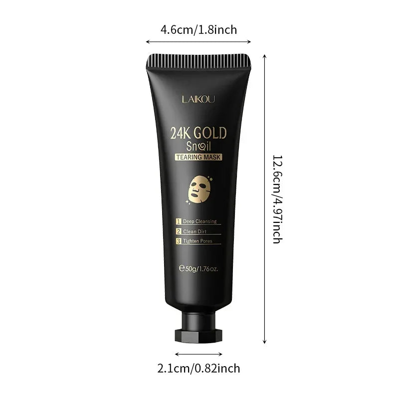 LAIKOU 24K Gold Sakura Peeling Face Mask – Brightening & Anti-Aging Peel-Off Mask