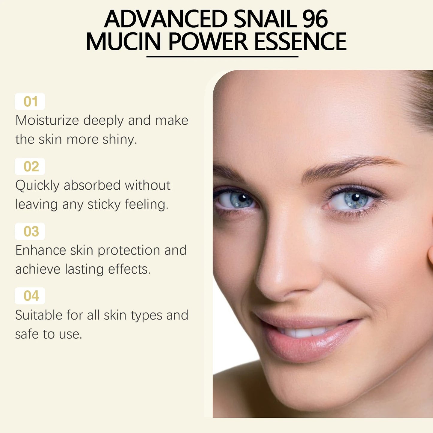 Snail 96 Mucin Power Essence – Fading Fine Lines, Moisturizing & Brightening Skin Care