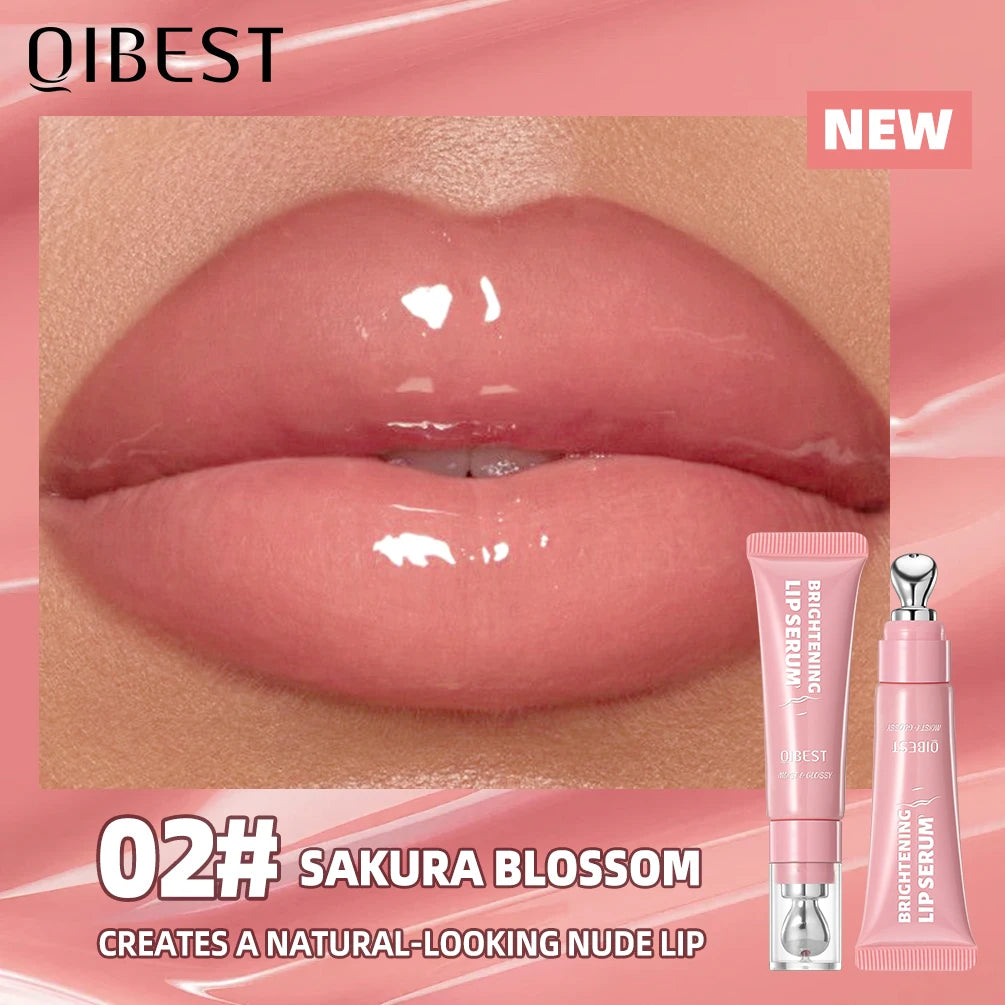 QIBEST Mirror Pearl Lip Gloss – High-Shine Plumping Glossy Lip Color for Fuller Lips