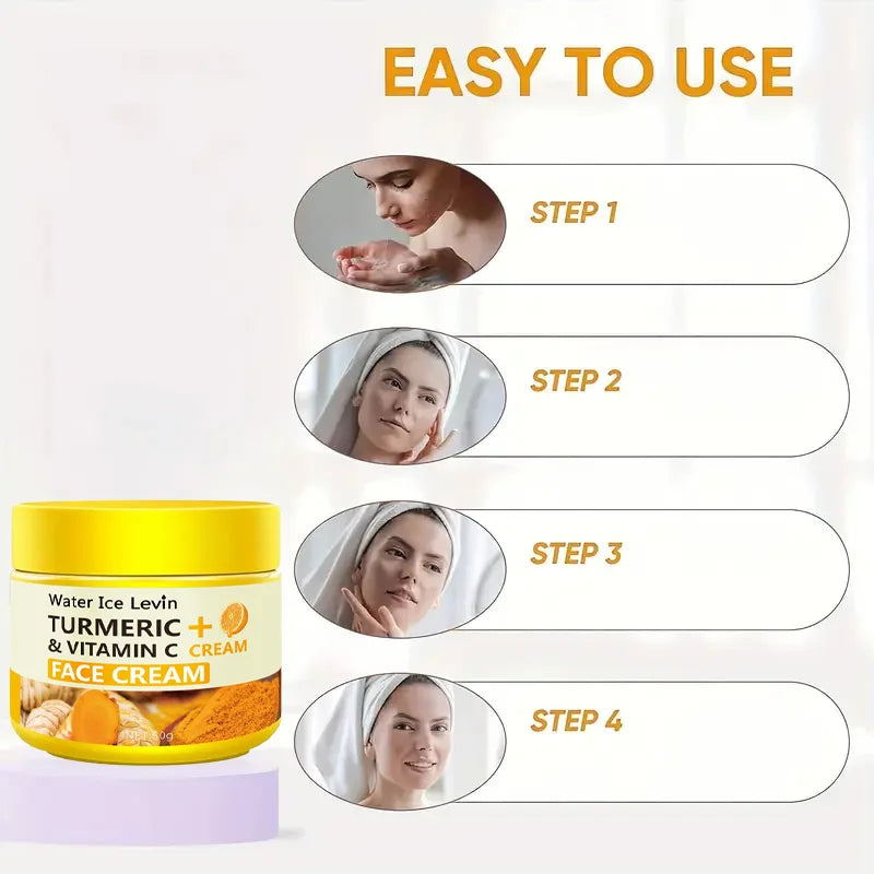 Turmeric Vitamin C Anti-Aging Cream – Brightening & Wrinkle Repair Moisturizer