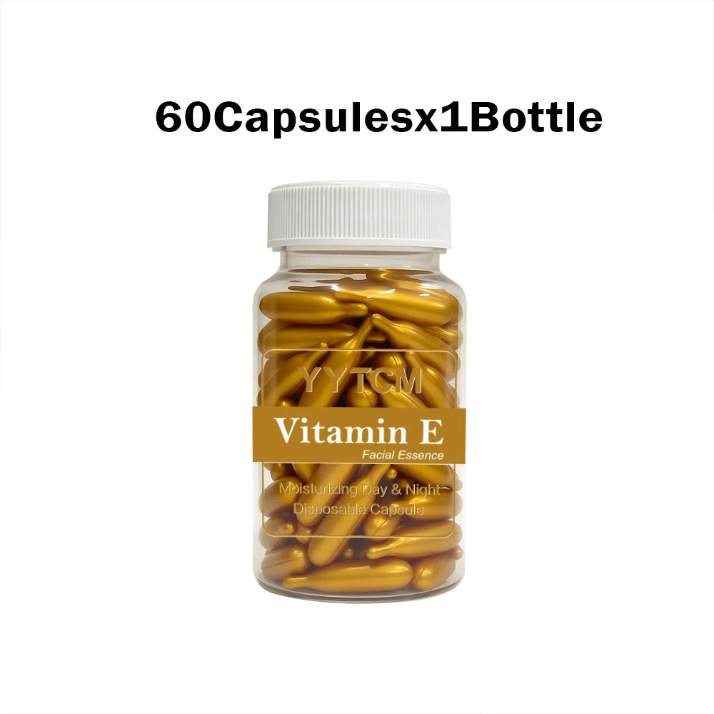Vitamin E Serum Capsules – Single-Use Hydrating & Moisturizing Facial Essence, 90 Capsules