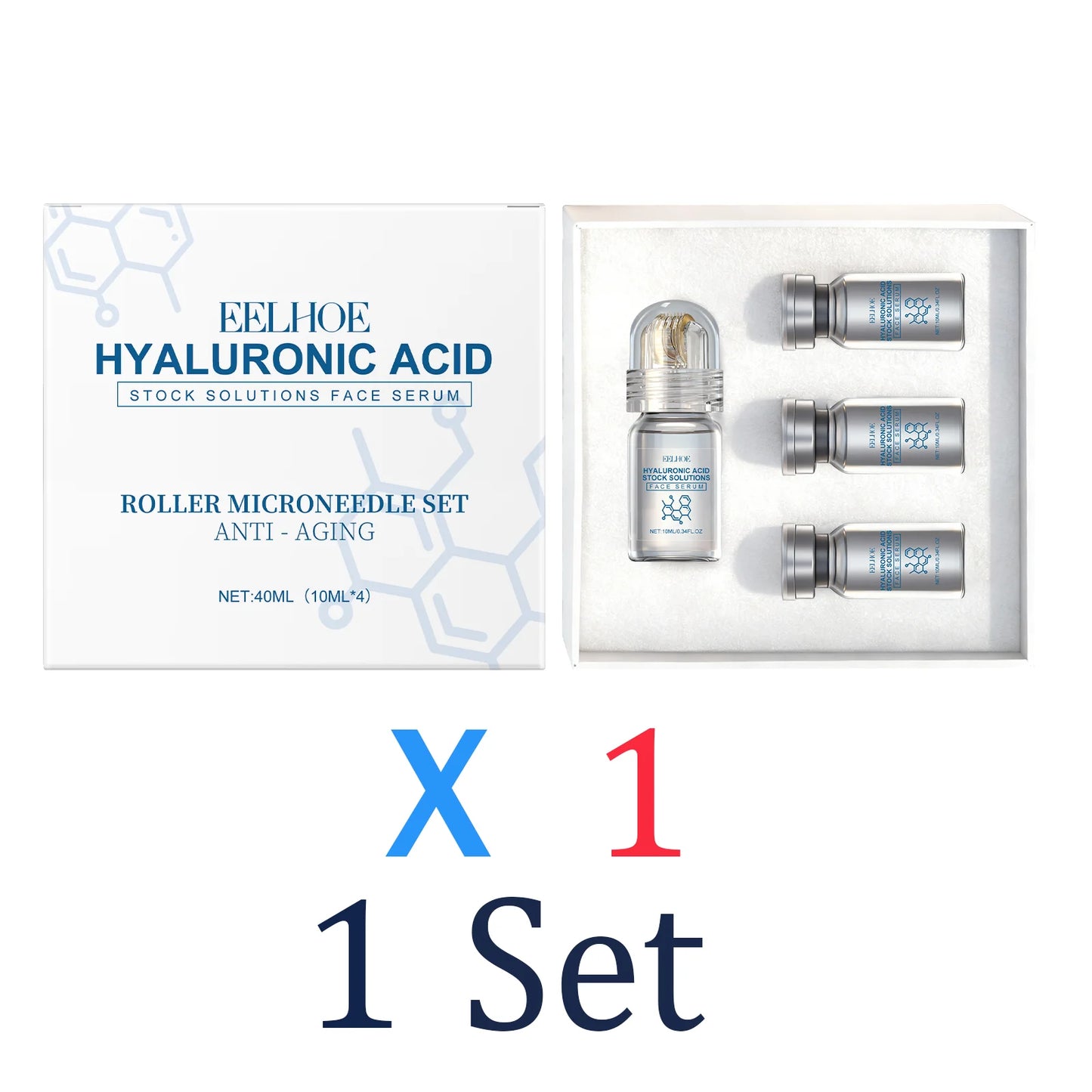 Niacinamide Microneedle Facial Serum Kit 0.25mm – Pore Minimizing & Brightening Serum
