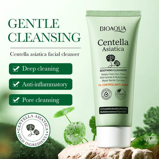 BIOAQUA Centella Asiatica Facial Cleanser – Gentle Soothing Face Wash for Sensitive Skin
