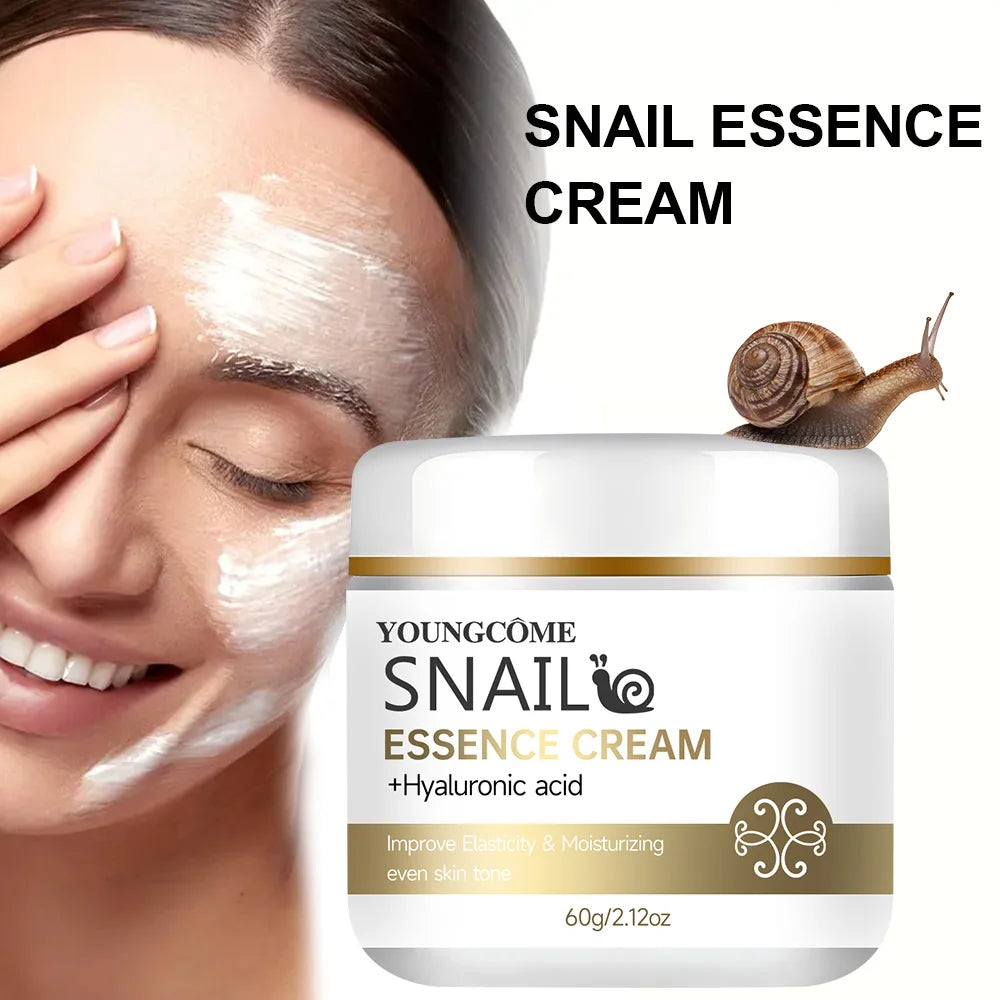 Snail Essence Cream with Hyaluronic Acid – Retinol Moisturizing, Firming & Brightening Skincare