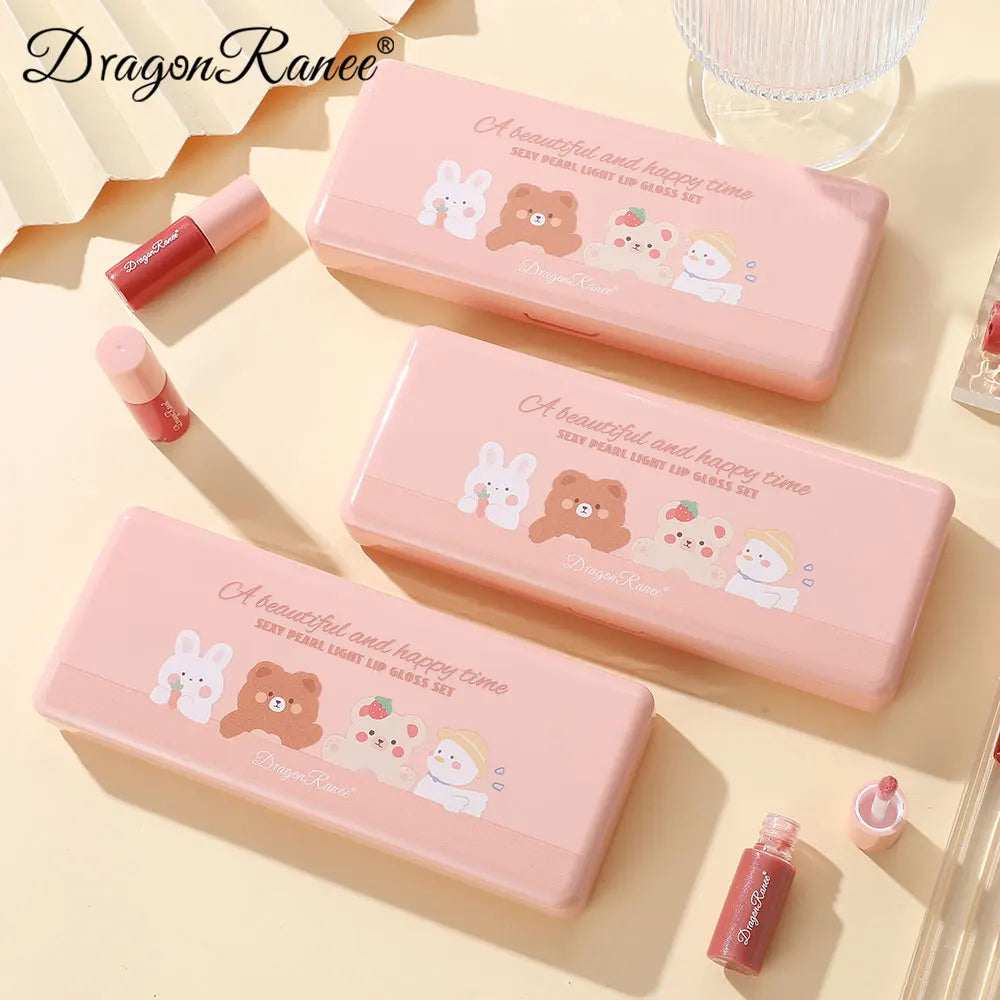 Set of 10 Shimmering Lip Glosses – Hydrating Glossy Lip Color Collection