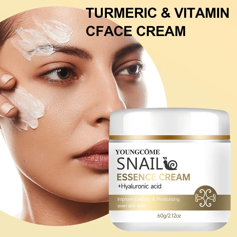 Snail Essence Cream with Hyaluronic Acid – Retinol Moisturizing, Firming & Brightening Skincare