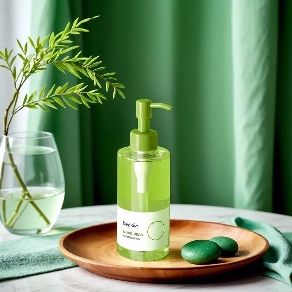 Beplain Mung Bean Pore Clearing Duo - Deep Cleansing Oil & Pore Clay Mask | Korean Skincare Set for Blackhead Removal & Clogged Pores