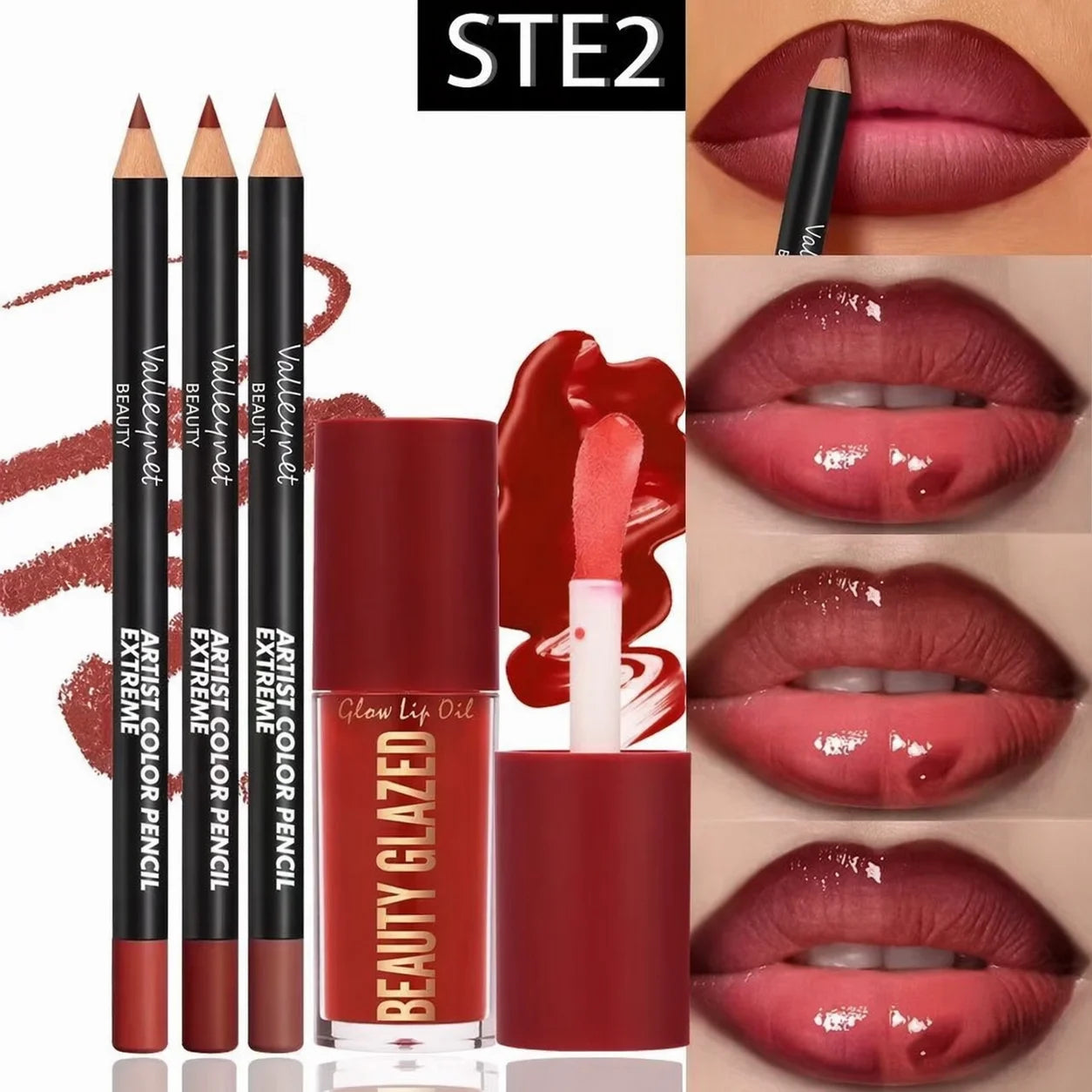 4pcs Lip Kit Set – Complete Lip Makeup Set with Gloss, Liner & More
