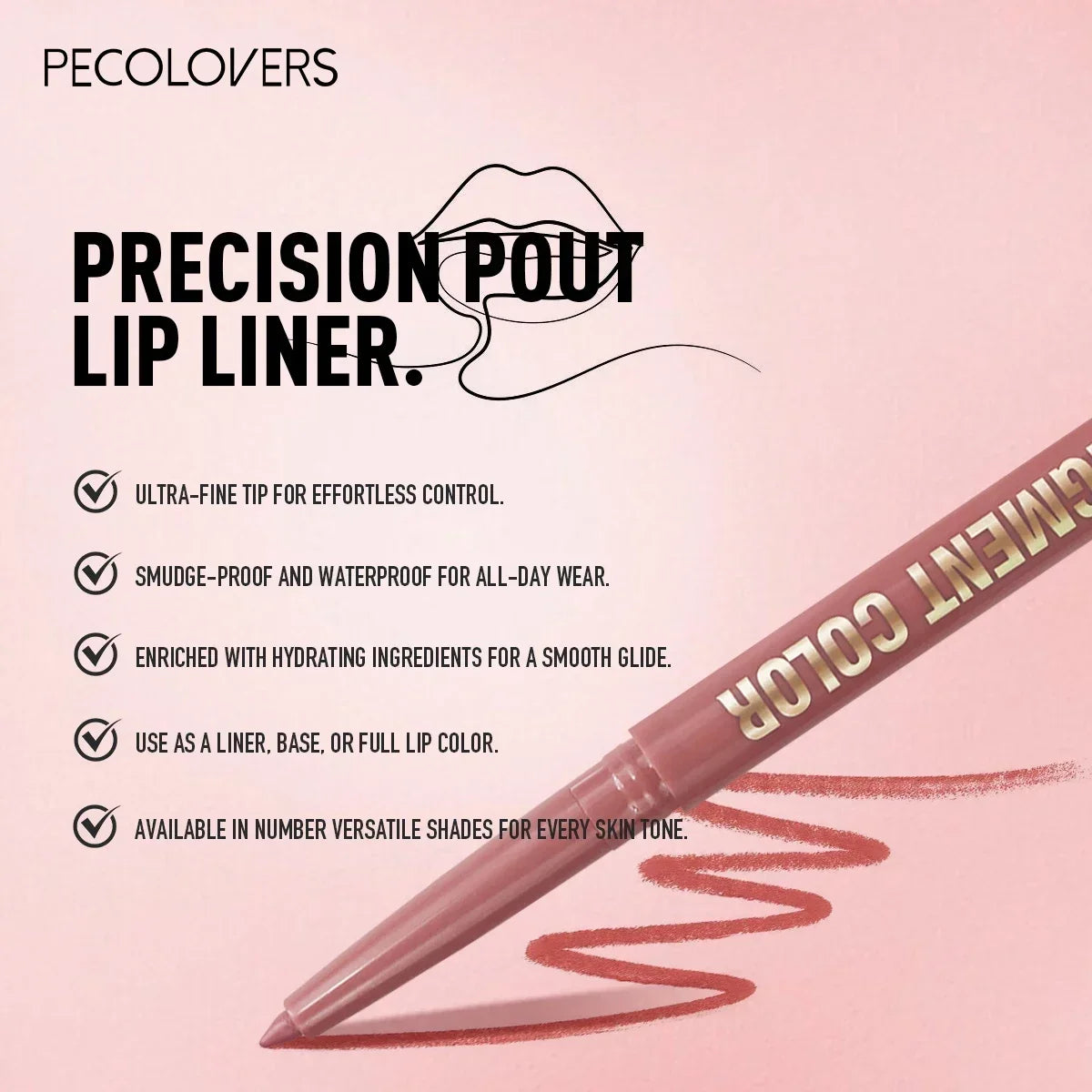 1PC Matte Lip Liner Pen – Long-Lasting Precise Lip Definition Pencil