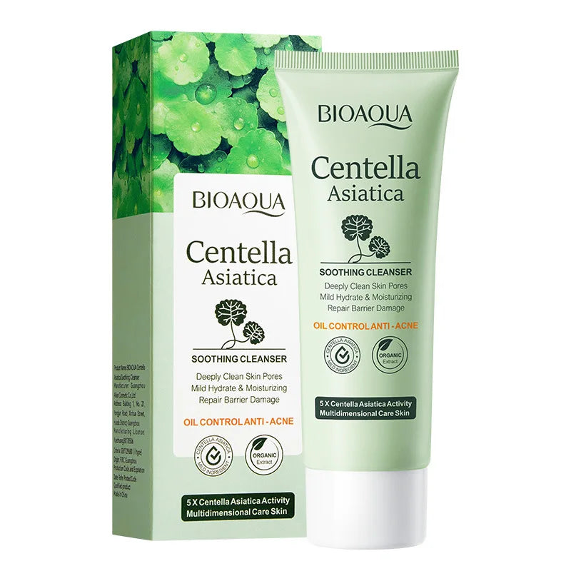 BIOAQUA Centella Asiatica Facial Cleanser – Gentle Soothing Face Wash for Sensitive Skin