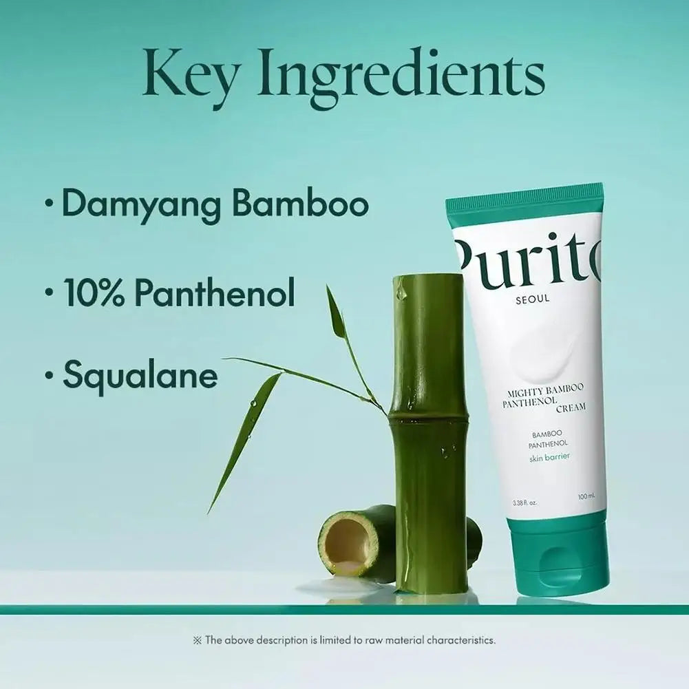 Purito Bamboo Extract Panthenol Intensive Moisturizing Repair Cream – Soothing & Revitalizing Face Cream for All Skin Types