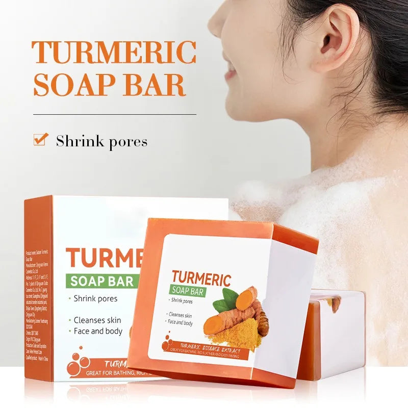 Handmade Turmeric Soap for Face & Body – Brightening, Dark Spot Removal & Gentle Skin Cleanser